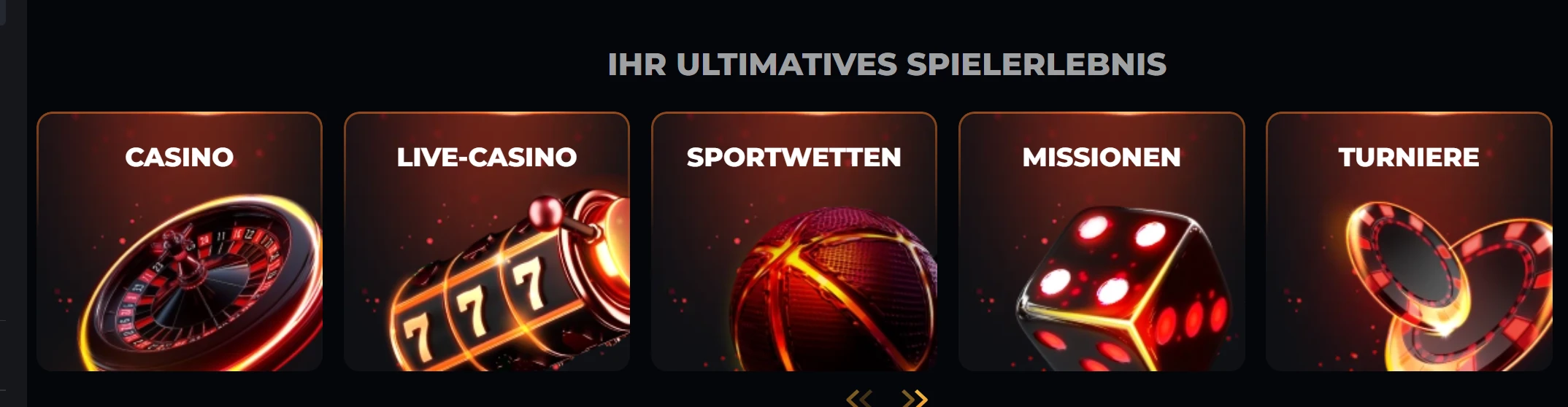 Spielauswahl im Instant Casino